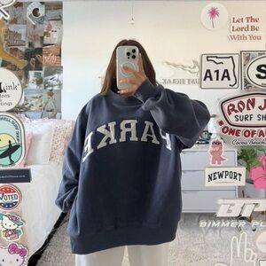 Blue Parke Varsity Mock neck Sweatshirt